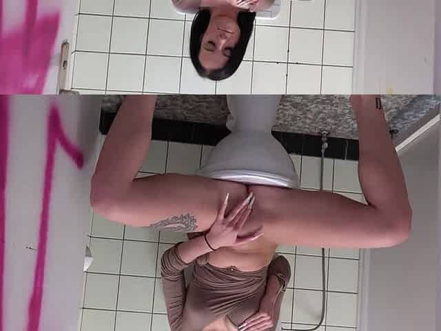 Awesome! Masturbating in the Station Toilet!