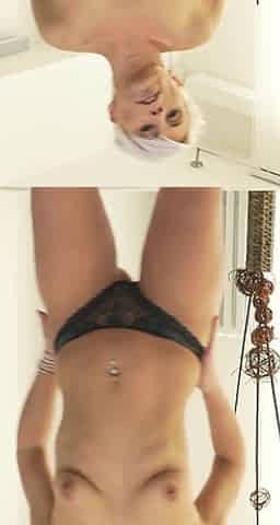 Short Haired Mature Lady Kathy White Fingers Her Shaved Pussy