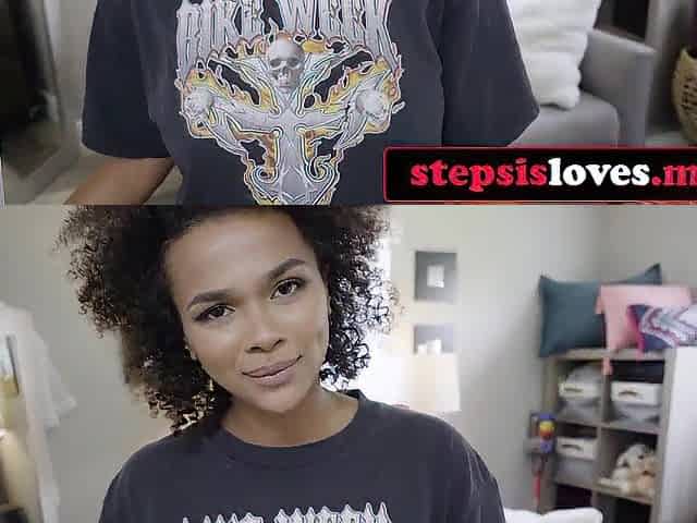 Stepbrother Sneaks In for a Wicked Black Stepsis Surprise