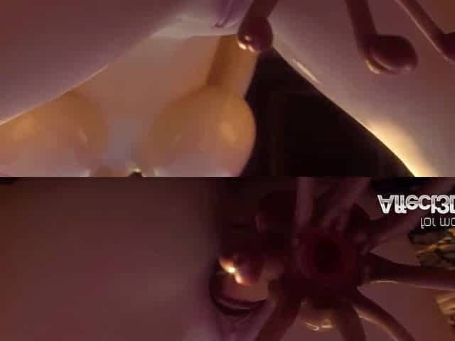 Large breasts elves banging with monsters in a cg animated porn