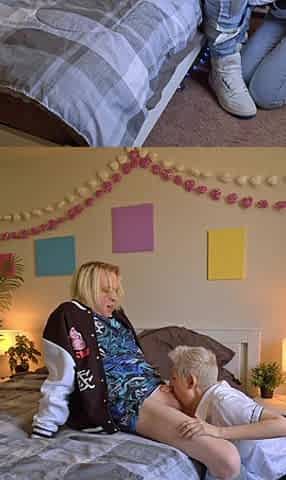 Homemade blowjob from stepmom