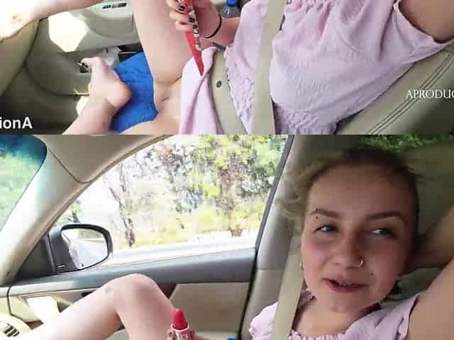 eighteen Yo Squirting in my Car AND Pissing on my Face PART II