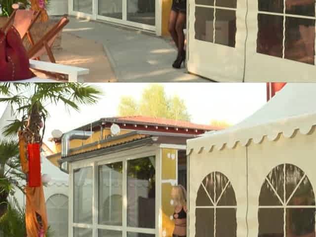 Old Daddy and Teen Blonde Fucking Outside