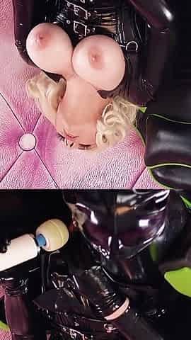 Sexual Hot Pussy Fucking- Deep and Hot Inside Pussy - Latex Girl Rough Self Solo Masturbation