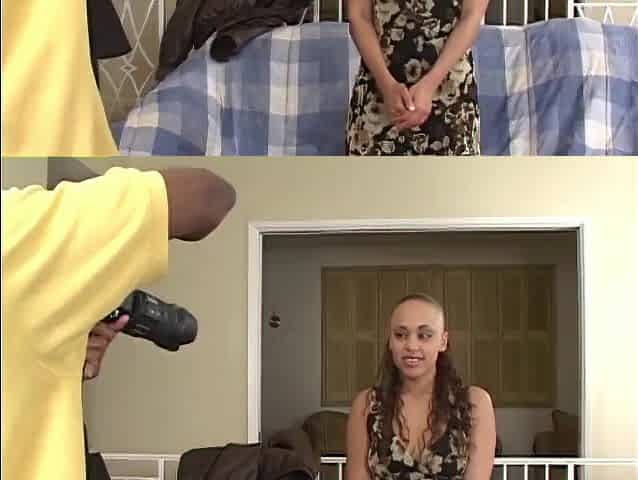 Nice-looking ebony angel getting drilled during a photoshoot