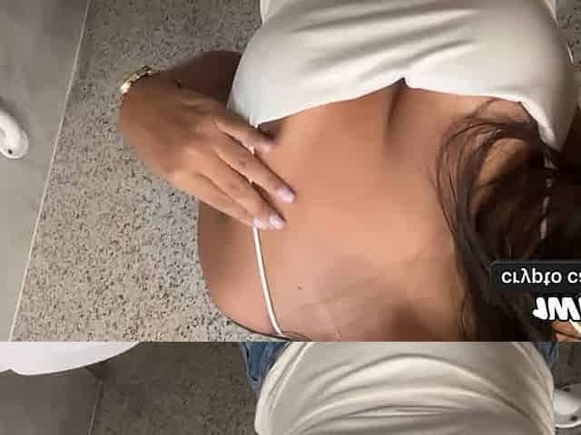 Cumming in the public bathroom