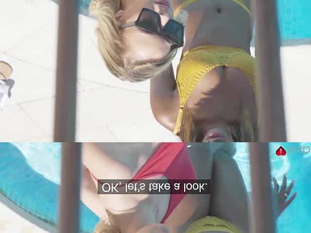 Horny Interracial Latina Swimsuit Lesbian Babes