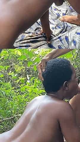 Outdoor Village Girl Loves to Get Dominated by Two BBC's