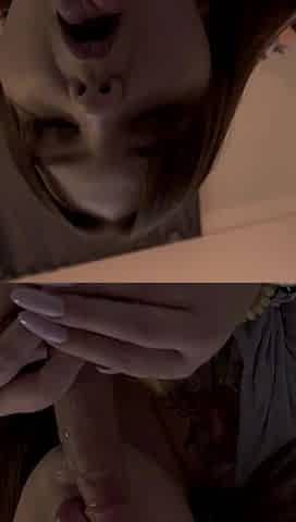 Even a Rubber Cock From a Sloppy Blowjob Ejaculates in My Mouth)