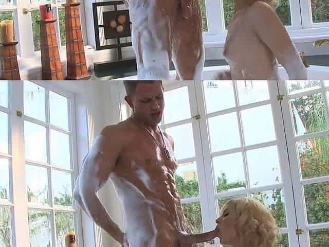 Sexy tub time completes with hot as fuck hard core porn