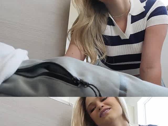 Handyman's BBC proves as useful for blonde's mouth and cunt as his skills