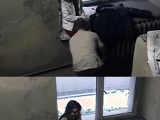 Realtor exposed by her client on the window sill!