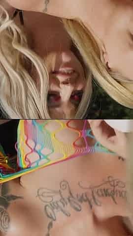 Lesbian gangbang with Melody Pleasure