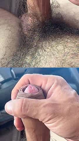 Wanking at public