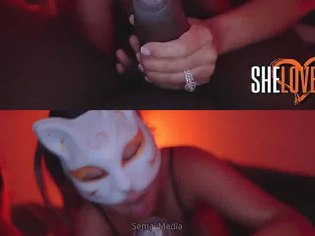 Masked Hotwife Mina Interracial