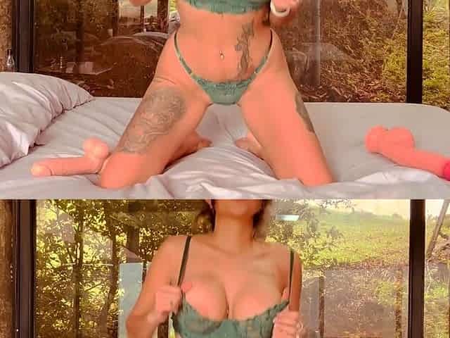 Mila Garcia busty sexy brunette masturbating