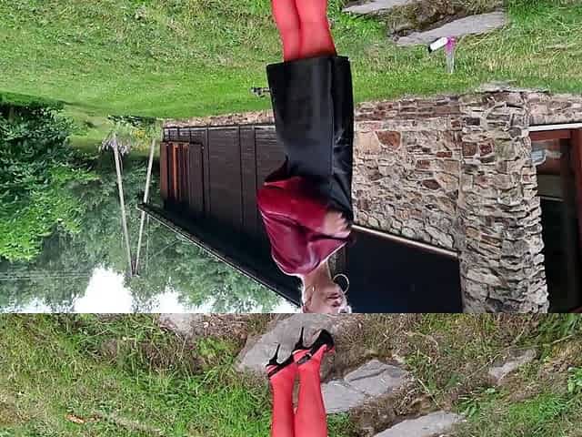 Outdoor Anal Fuck with a Big Rubber Dildo