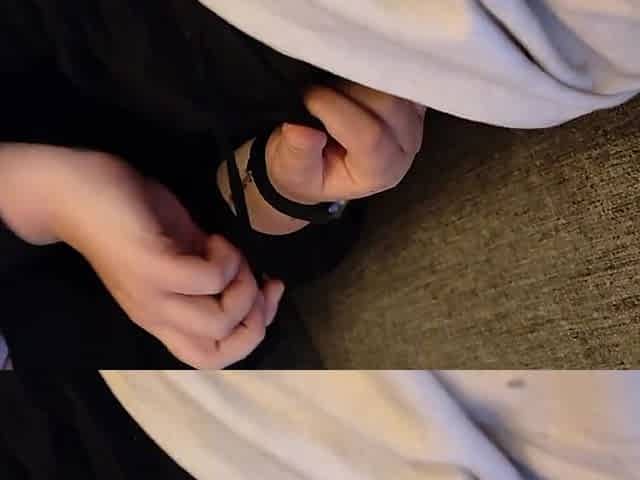 Teasing and gentle touching his weenie with my hand and tongue. Jizz flow