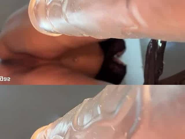Guided Tugjob: My Cunt Being Banged by two Massive Dildos CLOSE SCENE