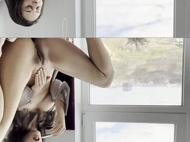 Solo MILF Masturbates Public on Balcony