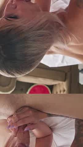 Fucking My Beautiful Blonde Step-sister and Playing with Her New Anal Plug