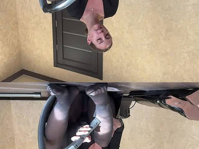 Maid Miniskirt Vacuum Seduction