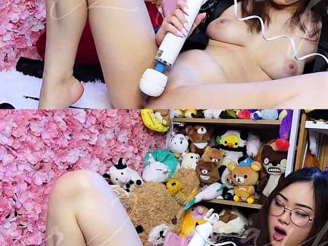 Stacked brunette goes solo toys and masturbation