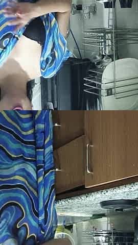 Indian Stepmom Watches and Enters Her Stepson's Kitchen to Fuck Him.