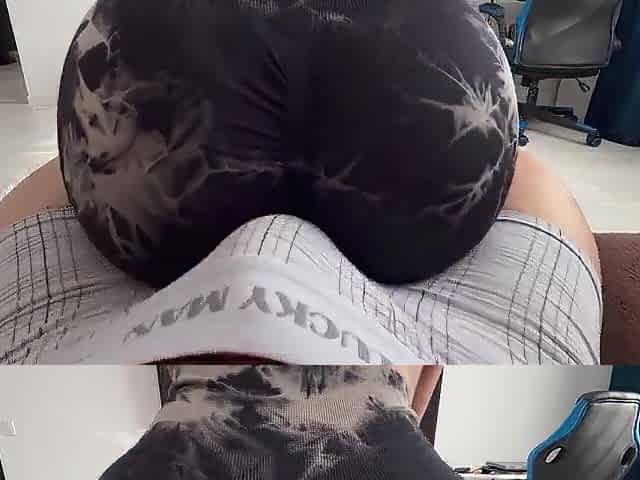 Aid my stepbrother to cum with my flawless butt in leggings