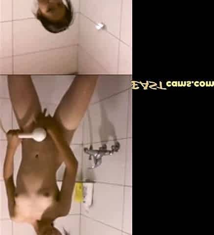 Teen Asian SG gal shower dance for BF