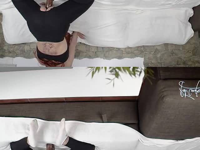 Fucking A Bbc After Gym In Yoga Pants & White Socks! Thinking In A Interracial 3some
