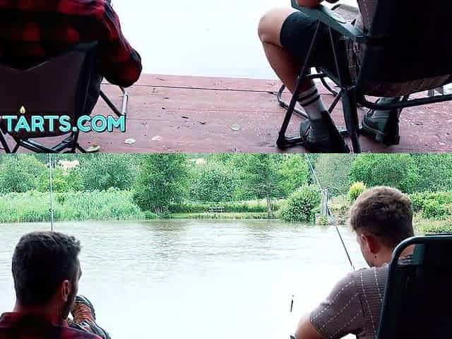 LARGE CATCH - Cutie bangs 2 fishermen on the nature
