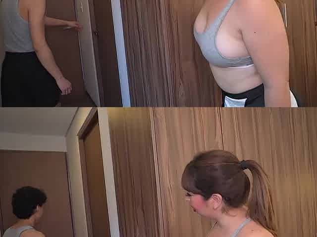 Flat with skill, training and screwing with a large-bottomed and breasty hotty
