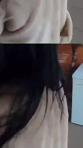 Golden Dress, Fur & Smoking Hairy Pussy, Deep Blowjob & Hard Doggy on a Freezer