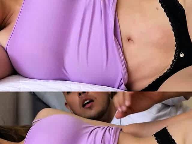 Big Titted Stepsister Creampied While Sharing Bed
