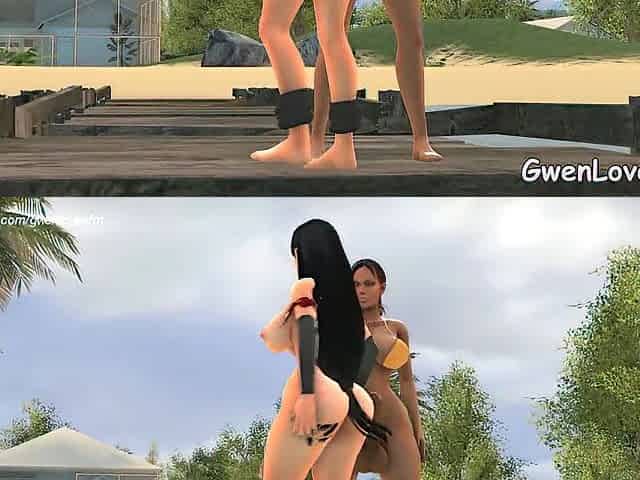 Tifa and Sheva Futas - Docking Screw (Bikini Edition) (SFM Animation)