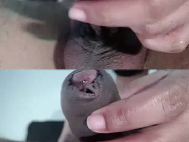 Soaked Foreskin Play With Biggest Balls And