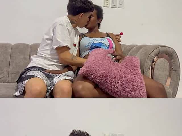 I take advantage of watching episodes with my girlfriend and her ally to poke my giant dick inside her.