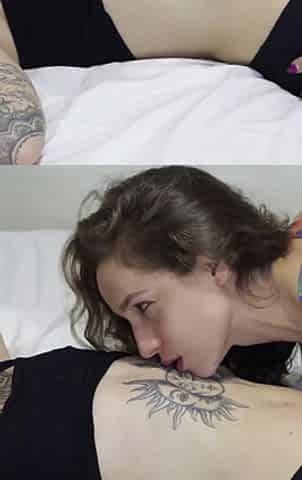 Redhead and Blonde Biting, Scratching and Licking Bellies and Belly Buttons!