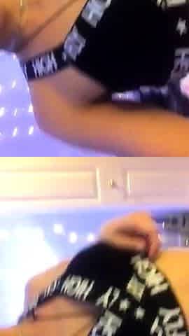 Amateur striptease and Solo masturbation