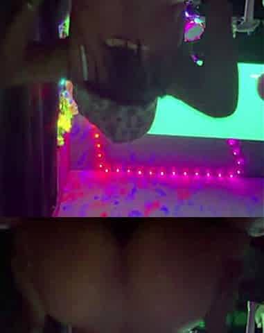Gothic gets excited seeing herself in front of the Mirror,