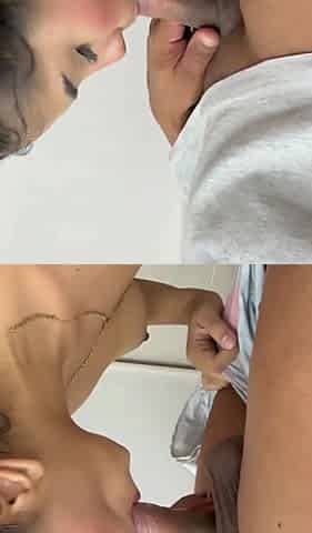 Sara's Big Ass Is Fucked by a Big Brunette with a Huge Cock Until Her Tight Ass Is Filled with a Lot of Cum.