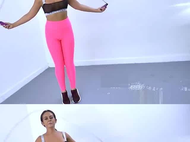 Yoga Mom Jumps Rope Tits Bounce Ass Shakes
