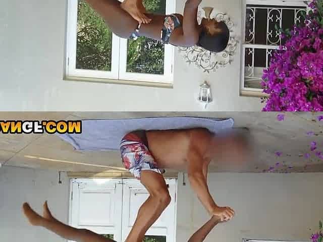 Breasty Black Chick Stretched By The Pool In Wild Interracial Screw