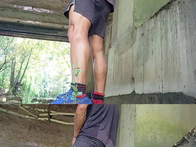 Risky Outdoor masturbation near the river - See me jerk off my large jock and cumming