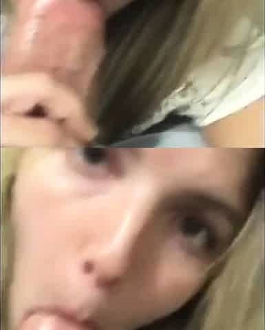 cumshot slut sucking big fat cock pov for huge cum on face