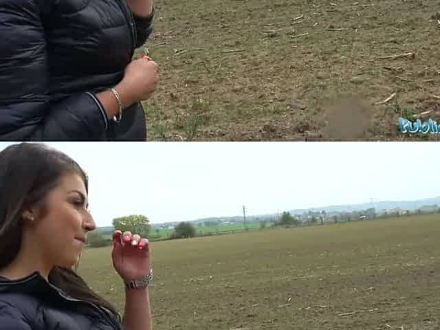 Public Agent Constricted breasty minx Czech twat screwed doggy position in forest