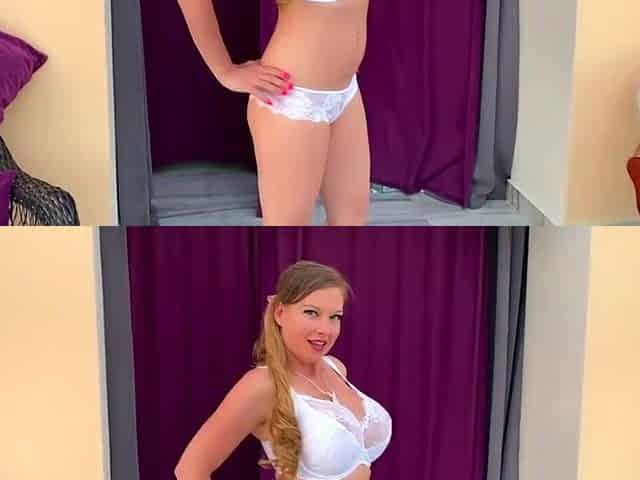 Hot Striptease Show in White Underclothing - See Me Get Soaked. LenushkaDoll