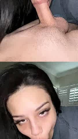 Babe giving pov blowjob
