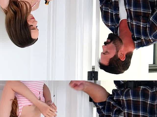Stepdaughter latina teen provokes big dick stepdad into sex